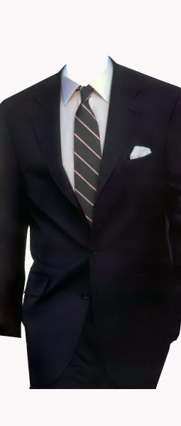 Calvin Klein Mitchell 2 Button Black Pinstripe Suit - Click Image to Close