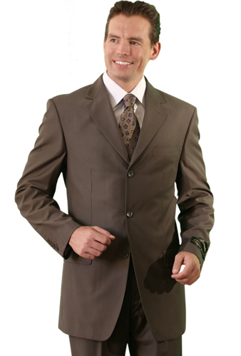 Our ADAM Solid, Single Breasted, 2 Button Suit  Pleated Pants - Click Image to Close