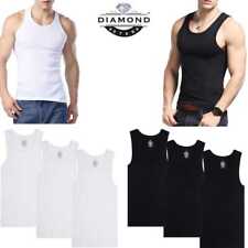 6-12 Pack Men's Tank Top 100% Cotton A-Shirt Wife Beater Undershirts Size S-4XL picture