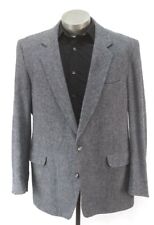vintage blue herringbone MAGEE Donegal Tweed blazer jacket sport suit coat 46 L picture