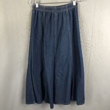 Vintage Cabin Creek Denim Skirt Womens Medium Blue Jean Maxi Modest Chore Casual picture