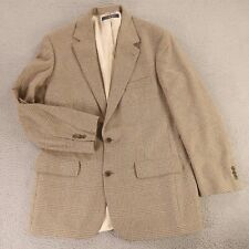 VINTAGE Brooks Brothers Jacket M Brown Glen Plaid 100% Wool Tweed Blazer USA 42L picture