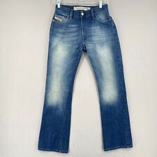 Vintage Diesel Bootcut Jeans Tag Size 28 Blue Medium Wash Italy Rigid Denim Y2K picture