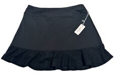NWT Tommy Bahama Skort Skirt S M L XL Solid Black Ruffle Pockets Golf Tennis D2 picture