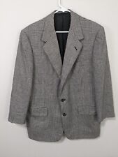 Oxxford Clothes Blazer Men's 42R White Black Cashmere Blend Houndstooth picture