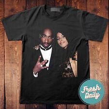 2Pac Tupac Shakur Aaliyah T-Shirt 2Pac Rapper T-shirt 90's Hip Hop Clothing picture
