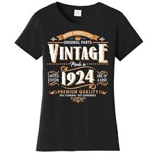 Vintage Made In 1924 100th Birthday Aged Perfectly Original Parts Women's T-Shi picture