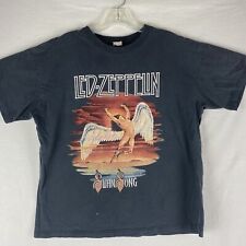 Vintage Led Zeppelin Swan Song Double Sided T Shirt Robert Plant Jimmy Page picture