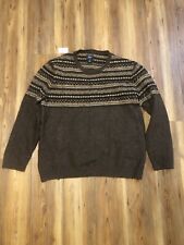 Vintage GH Bass Brown Sweater Mens Size XXL Knit  Pullover Read Description picture