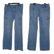 Tommy Hilfiger Cargo Jeans VTG Womens 8 Light Blue  31.5 Inseam Skater Pants Y2K picture