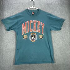 Vintage Mickey Mouse Shirt Men's Medium* Aqua Blue 90s Disney Mickey Unlimited * picture