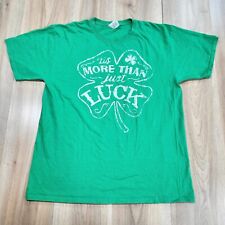 Vintage Fruit Of The Loom “Tis More Than Just Luck” Shamrock Men’s T Shirt Sz L picture