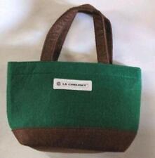 Le Creuset Mini Tote Bag Green Felt Fabric picture
