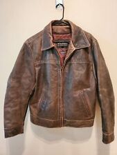 Vtg Wilsons Dean Winchester Distressed Leather Jacket 3M Thinsulate Lined Size M picture