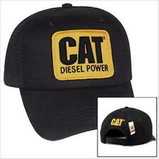 Caterpillar Diesel Power CAT Equipment Vintage Black Mesh Retro Style Cap Hat picture