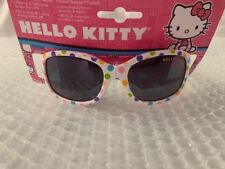 NEW  Girls kids HELLO KITTY  white with multi-colored polka dots  Sunglasses   picture