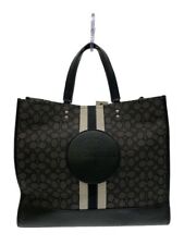 Coach tote bag leather Black total pattern c8418 Used picture