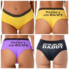 Women Cheeky Panties Yes Daddy Knickers Letter Print Boyshorts Low Rise Lingerie picture