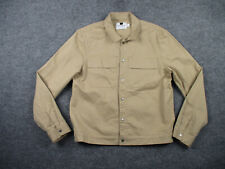 Topman Jacket Adult M Beige Long Sleeve Snap Button Trucker Casual Pockets Mens picture