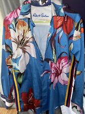 Robert Graham Floral Paisley Colorful Geometric Vibrant Motif L/S Shirt SMALL picture