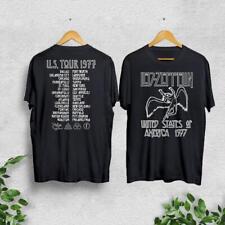 Vintage Led Zeppelin 1977 Music Tour Unisex T-Shirt Gift For All Fans S-3XL picture