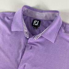 FootJoy Golf Polo Shirt Adult Large Purple FJ Performance Short Sleeve Mens picture