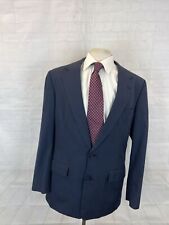 VINTAGE Brooks Brothers Men's Navy Blue Solid Suit 42R 32X32 $895 picture