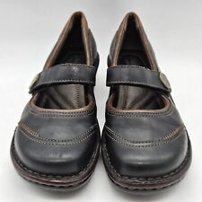 Josef Seibel 39 Maryjane Adult 7 Brown Leather Slip on Hook & Loop Shoes Womens picture