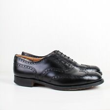 CHURCH’S BROGUES VINTAGE BLACK LEATHER UK 9 F MENS BURWOOD SUPERB CONDITION RARE picture