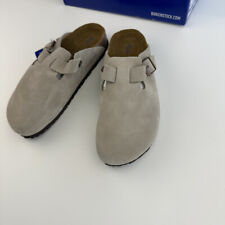 New w/Box Women Birkenstock Boston Soft Footbed Suede Leather Classic Clog Shoes picture