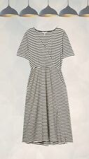 Ex Joules Women’s Marianne Striped Wrap Midi Dress in Grey Mix Jersey picture