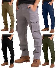 Mens Heavy Duty Work Trouser Stretch Reinforced Utility Pocket Cargo Full Pant picture