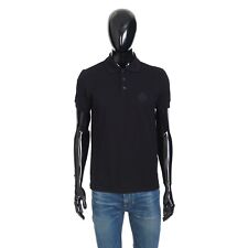 BERLUTI 550$ Polo Shirt With Embroidered Crest Logo - Black Cotton picture