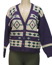 Vintage Suburban Petites Women's Sweater Cardigan  Multicolor Petite Size PL picture