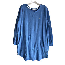 Lauren Ralph Lauren Women's PJ Lounge Top Size XL Blue Tunic Long Sleeve picture