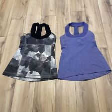 Lot of 2 Lululemon Tank Top Active Size 6 Exercise Halter Neck T Back picture