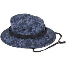 US Navy Blueberry Boonie Hat -USN Military Issue Digital Camo Cover- Made in USA picture