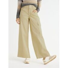 Time and Tru Womens Wide Leg Corduroy Cargo Pants Size 10 picture
