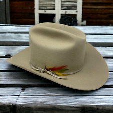 Stetson 4X Silverbelly Beaver Felt Cowboy Western Hat Sz 7 3/8 Original Box picture