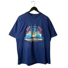 Vintage 90s Hoover Dam Nevada T Shirt Adult Blue Extra Large XL USA Nature Solid picture