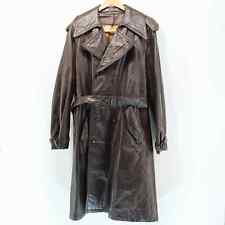 Cooper Designer Outerwear Brown Leather Coat Vintage 70's Size 44 picture