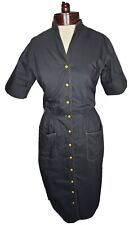Vintage 1950s/1960s black and yellow shirtdress Helen Whiting picture