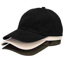 3pcs Men Adjustable Hat Classic Hip Hop Style Flat Baseball Cap Solid Plain Hat picture