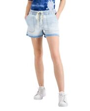 $60 International Concepts Womens High Rise Drawstring Shorts Blue Size Medium picture
