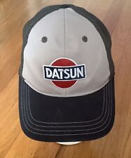Vintage Datsun Trucker Hat Baseball Cap Mesh Snapback One Size Gray Blue picture
