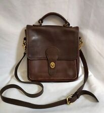 Vintage Coach Legacy Willis Tanned Brown British Tan Leather Station Bag #5130 picture