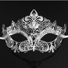 Luxury Silver Elegant Metal Laser Cut Venetian Halloween Ball Masquerade Mask  picture