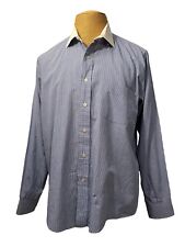 Liberty of London Dress Shirt Blue White Contrast Collar Size 16 1/2 - 34/35 picture