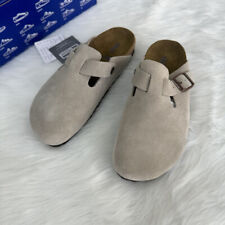 New Birkenstock Boston Taupe Suede Soft Leather Footbed Narrow /Select Size picture