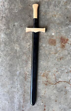 2pc Handcrafted Wooden Practice Play Sword + Scabbard 30